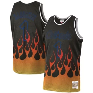 Sofisticado Encantador Clásico Penny Hardaway Orlando Magic 1994/95 Hardwood Classics Flames Swingman Jersey Black