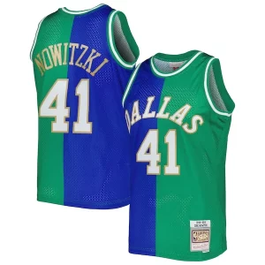 Sofisticado Fantástico Clásico Dirk Nowitzki Dirk Nowitzki Hardwood Classics 1998/2019 Split Swingman Jersey Blue/Green