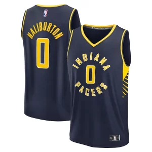 Sofisticado Fantástico Tyrese Haliburton Indiana Pacers Youth Fast Break Replica Player Jersey Icon Edition Navy