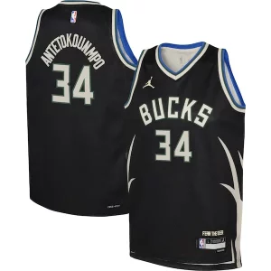 Sofisticado Giannis Antetokounmpo Milwaukee Bucks Jordan Brand Youth Swingman Jersey Statement Edition Black