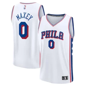 Sofisticado Lujoso Tyrese Maxey Philadelphia 76ers Youth Fast Break Replica Player Jersey Association Edition White