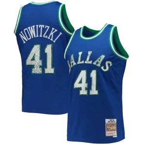 Sofisticado Original Dirk Nowitzki Dallas Mavericks 1998/99 Hardwood Classics NBA 75th Anniversary Diamond Swingman Jersey Blue