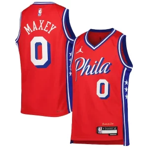 Sofisticado Original Tyrese Maxey Philadelphia 76ers Jordan Brand Youth Swingman Jersey Statement Edition Red