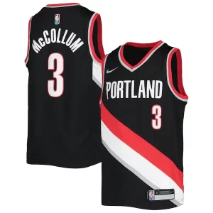 Único C.J. McCollum Portland Trail Blazers Nike Youth 2021/22 Diamond Swingman Jersey Icon Edition Black
