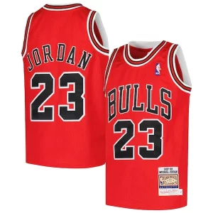 Único Comodo Michael Jordan Chicago Bulls Youth Hardwood Classics 1997/98 Authentic Jersey Red