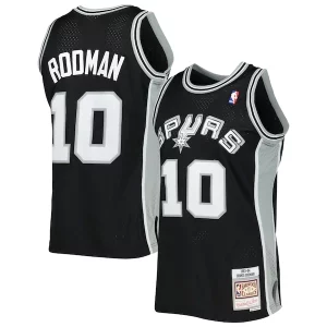 Único Dennis Rodman San Antonio Spurs 2001/02 Hardwood Classics Swingman Jersey Black