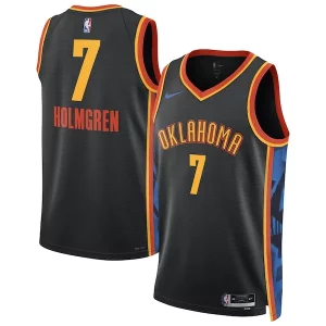 Único Fácil de llevar Moderno Chet Holmgren Oklahoma City Thunder Nike Unisex 2024/25 Swingman Player Jersey City Edition Black