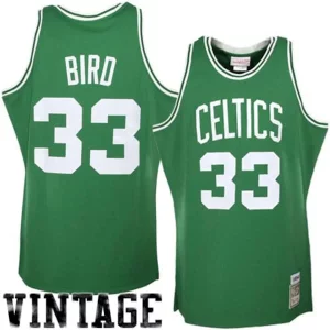 Único Larry Bird Boston Celtics 1985/86 Hardwood Classics Authentic Jersey Kelly Green