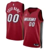 Único Miami Heat Jordan Brand Unisex 2022/23 Swingman Custom Jersey Statement Edition Red
