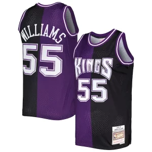 Único Original Jason Williams Sacramento Kings Hardwood Classics 2000/01 Split Swingman Jersey Purple/Black