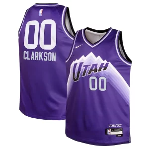 Único Original Jordan Clarkson Utah Jazz Nike Youth Swingman Replica Jersey City Edition Purple