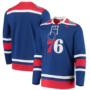 Único Perfecto Cool Philadelphia 76ers G III Sports by Carl Banks Pointman Hockey Fashion Jersey Royal