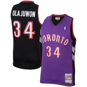Único Resistente Clásico Hakeem Olajuwon Toronto Raptors 2001/02 Hardwood Classics Swingman Jersey Purple