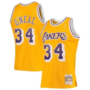 Único Shaquille O'Neal Los Angeles Lakers 1996/97 Hardwood Classics Swingman Jersey Gold/Purple/Royal