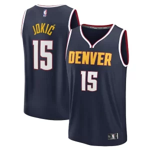 Único Versátil Genial Nikola Jokic Denver Nuggets Fast Break Replica Player Jersey Icon Edition Navy