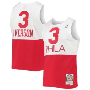 Versátil Atractivo Clásico Allen Iverson Philadelphia 76ers 2003/2004 Hardwood Classics Swingman Jersey White/Red