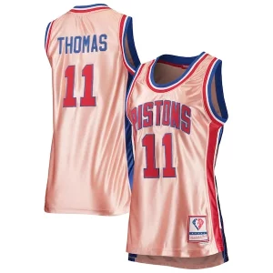 Versátil Elegante Isiah Thomas Detroit Pistons Women's 75th Anniversary Rose Gold 1982 Swingman Jersey Pink