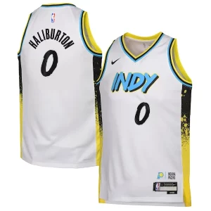 Versátil Encantador Sofisticado Tyrese Haliburton Indiana Pacers Nike Youth 2024/25 Swingman Player Jersey City Edition White