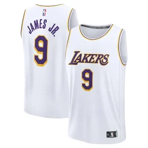 Práctico Comodo Bronny James Los Angeles Lakers Fast Break Replica Player Jersey Association Edition White