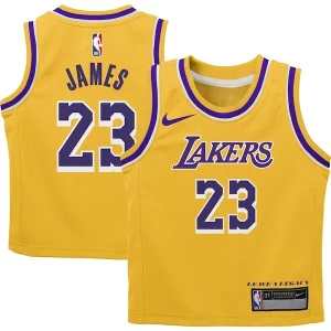 Maravilloso LeBron James Los Angeles Lakers Nike Preschool Dri FIT Swingman Player Jersey Icon Edition Gold
