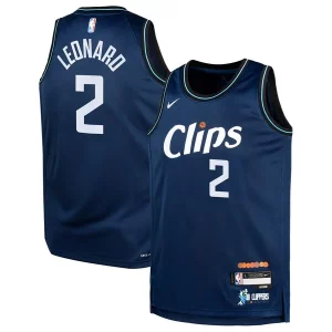 Versátil Genial Encantador Kawhi Leonard LA Clippers Nike Youth Swingman Replica Jersey City Edition Navy