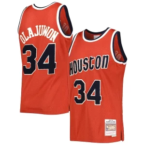 Versátil Hakeem Olajuwon Houston Rockets 1993/94 Hardwood Classics Off Court Swingman Jersey Red