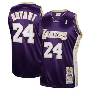 Versátil Kobe Bryant Los Angeles Lakers Hall of Fame Class of 2020 #24 Authentic Hardwood Classics Jersey Purple/Gold