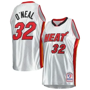 Versátil Shaquille O'Neal Miami Heat 2005/06 Hardwood Classics 75th Anniversary Swingman Jersey Platinum