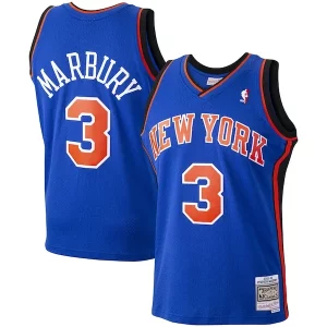 Versátil Stephon Marbury New York Knicks Hardwood Classics Swingman Jersey Blue